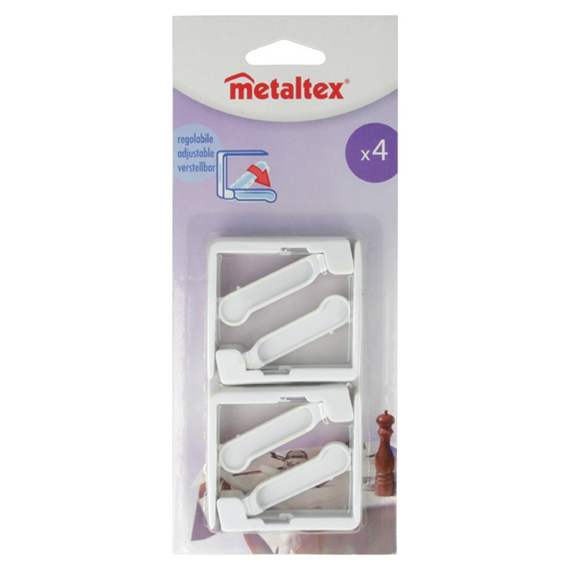 Acheter Set de 4 pinces nappe Blanc, Metaltex