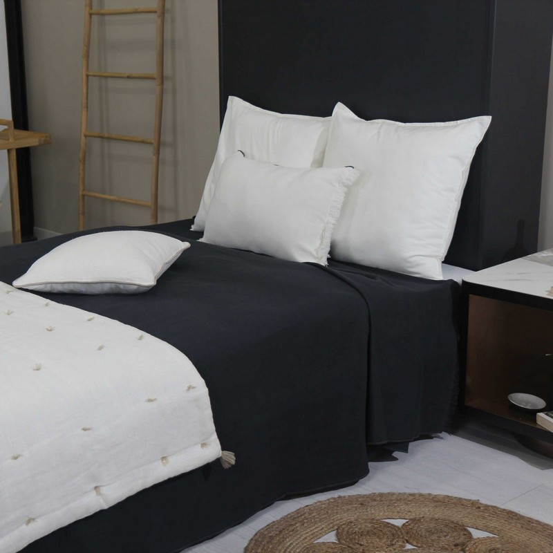 Sud Etoffe - Jeté de lit Granit Anais, Sud Etoffe 240 x 260 cm - Sud Etoffe