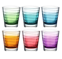 Verre à eau Optic Fond Couleur LEONARDO (lot de 6)— Recto Verso