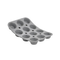 Plaque 12 moules ronds Pomponnettes Elastomoule, De Buyer