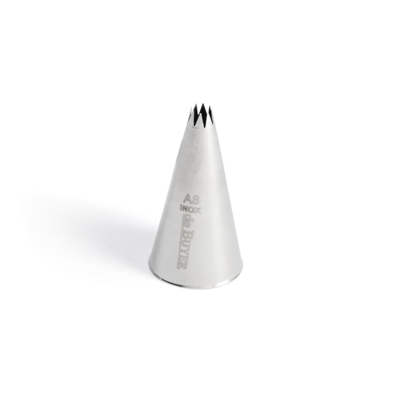 DE BUYER - Douille cannelée inox 8 dents, De Buyer A8 - Diamètre 0,5 cm - DE BUYER