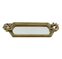 Plateau miroir doré 30.5 x 14.5 x 3 cm, Emdé