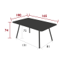 Table Luxembourg 165x100cm, Fermob