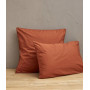 Taie d'oreiller Percale Orange argile, Sylvie Thiriez
