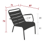 Fauteuil bas Luxembourg, Fermob