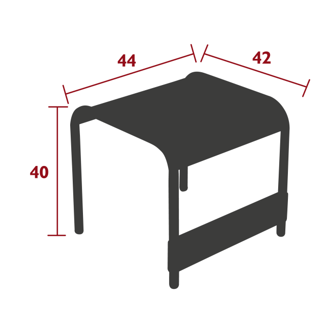 Table basse-repose pied Luxembourg, Fermob
