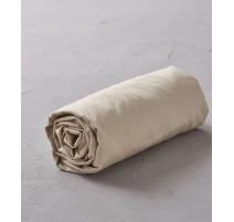 Drap housse percale Marlow Miel TRADILINGE, beige