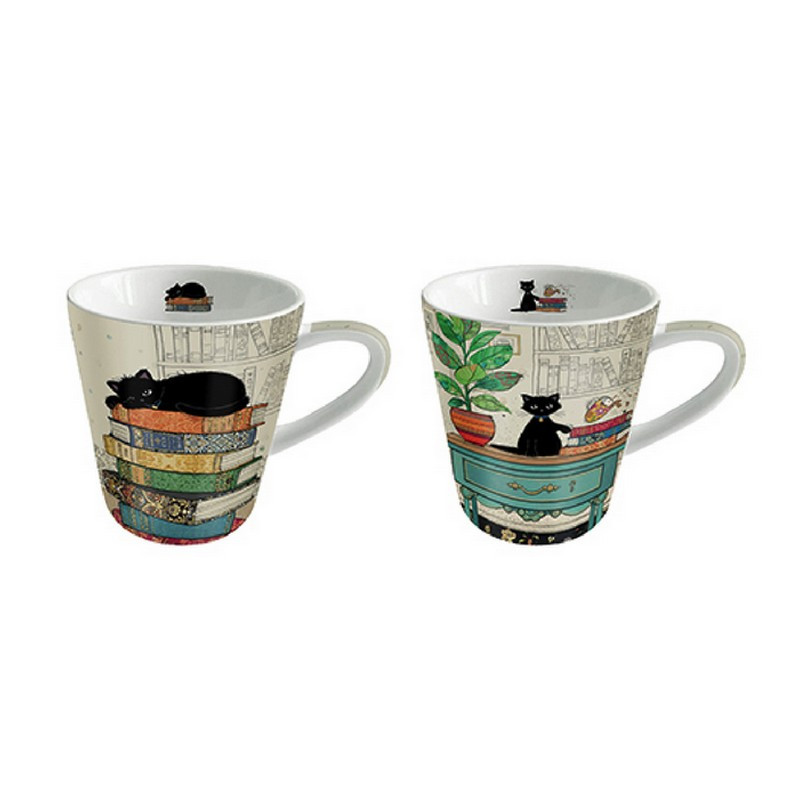 Duo mini mug Chat Livres, Kiub - Kiub