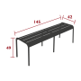 Banc 3/4 places Luxembourg, Fermob