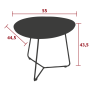 Table basse ovale Cocotte, Fermob