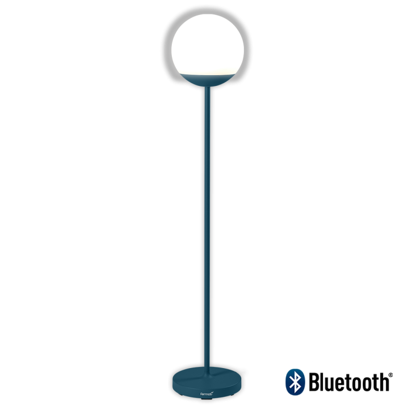 FERMOB - Lampe MOOON! H 134cm, Fermob Bleu Acapulco - FERMOB