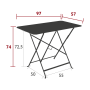 Table Bistro 97x57 cm pliante, Fermob