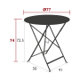 Table Bistro ronde 77cm, Fermob