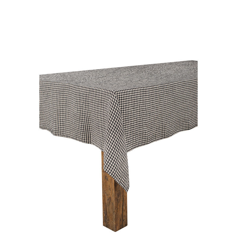 Nappe en lin Piana Charbon, Haomy 160 x 160 cm - HAOMY TEXTILE