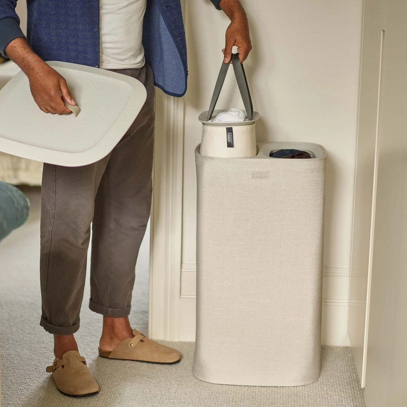 Joseph Joseph - Panier de séparation du linge Beige, Joseph Joseph 60L - JOSEPH JOSEPH