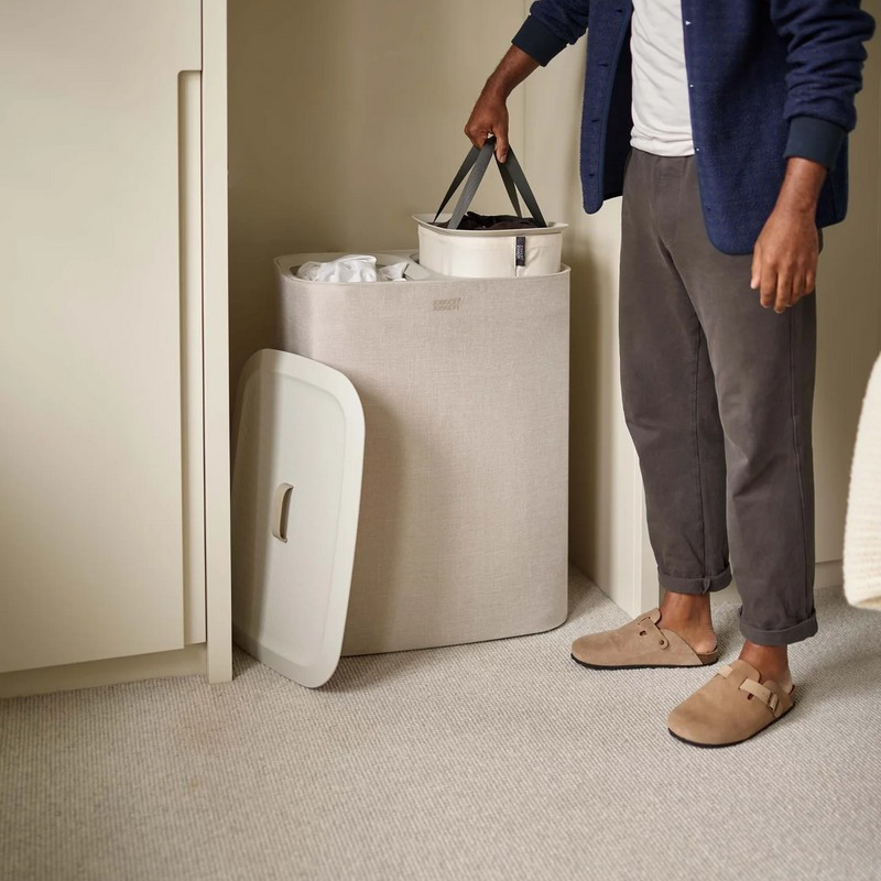 Joseph Joseph - Panier de séparation du linge Beige, Joseph Joseph 90L - JOSEPH JOSEPH