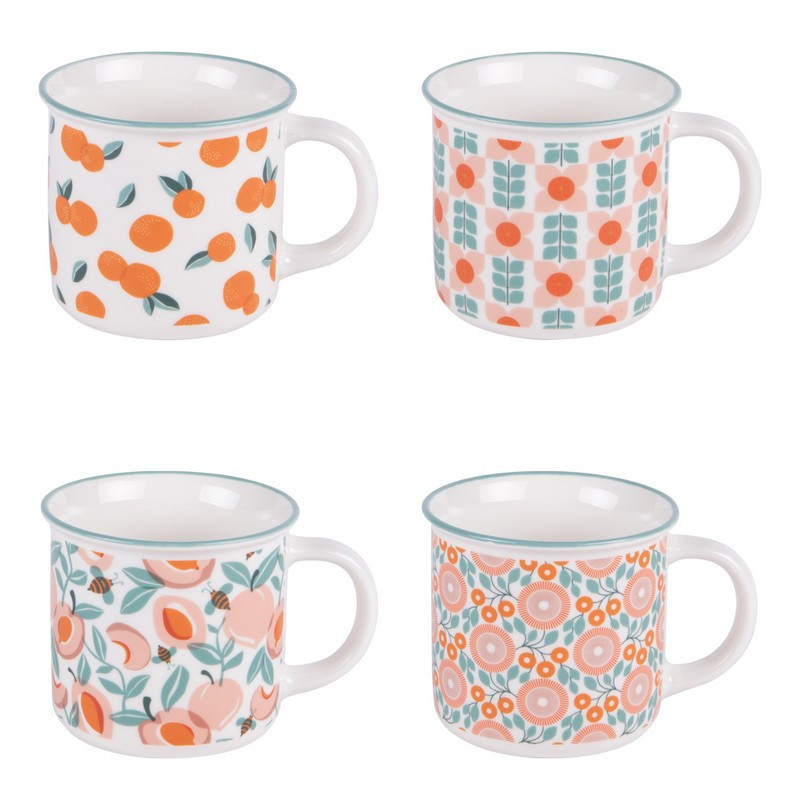 coffret 4 mugs 35 cl bellini, table passion - table passion