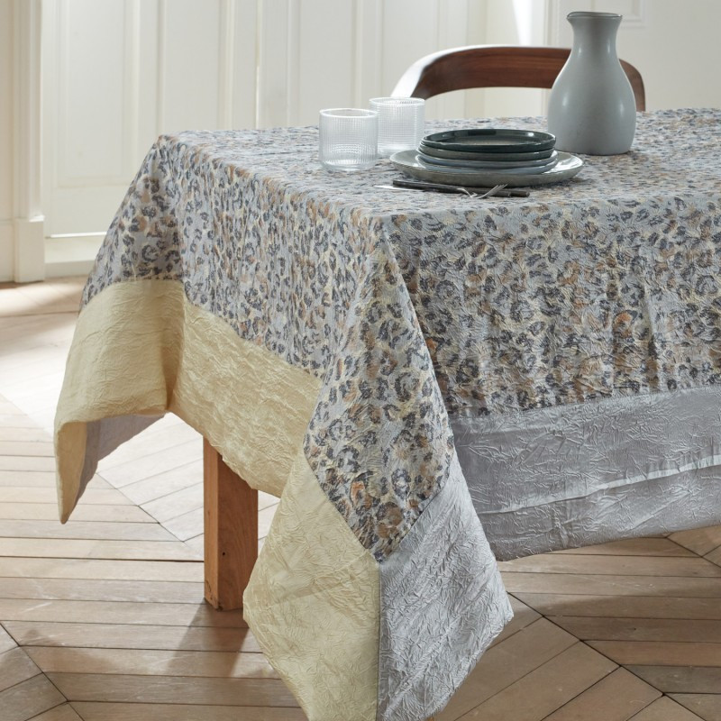 nappe taffetas froissé sauvage naturel, josé houel 170 x 170 cm - josé houel