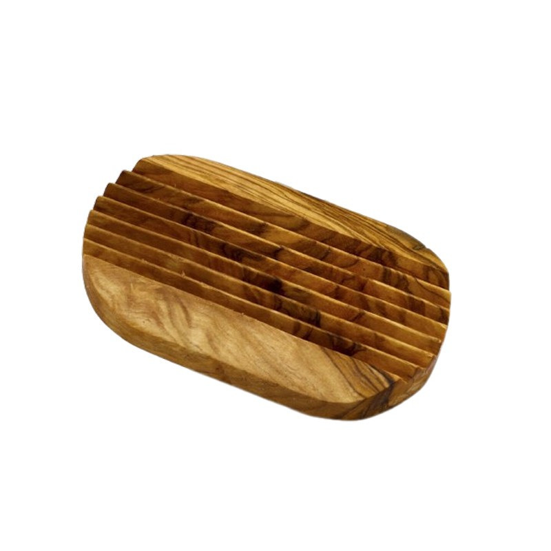 D.O.M.® Porte-savon En Bois D'olivier En 3 Tailles (longueur Env. 9