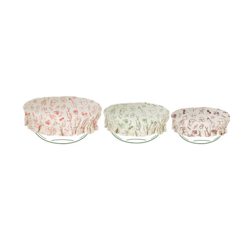 Pebbly - Set de 3 couvre-bols ronds en Coton, Pebbly - PEBBLY