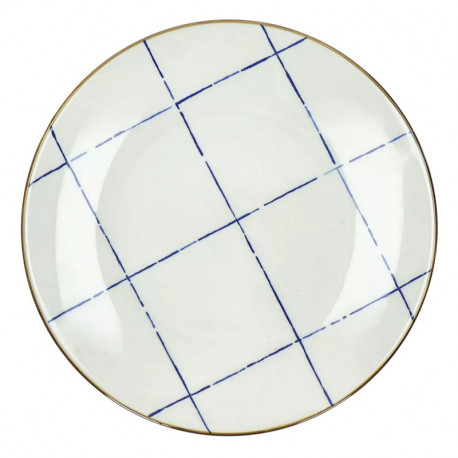 assiette plate anafi bleu, pomax - pomax