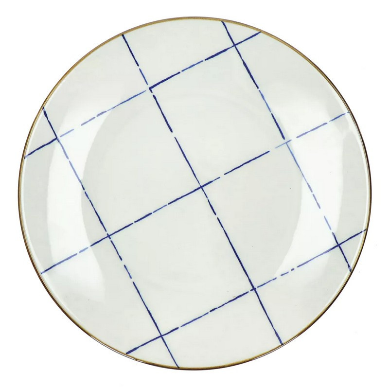 Pomax - Assiette plate Anafi Bleu, Pomax - Pomax