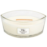 Bougie parfumée Ellipse Teck Blanc, Woodwick