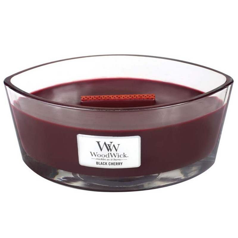 Woodwick - Bougie parfumée Ellipse Black Cherry, Woodwick - Woodwick