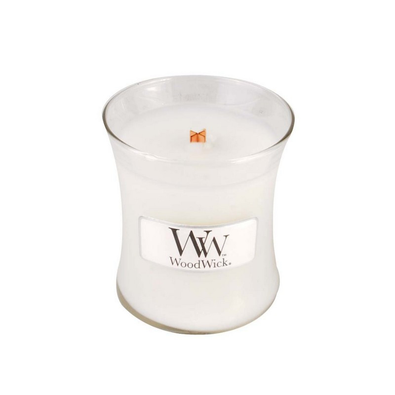 Woodwick - Bougie parfumée Noix de coco des iles, Woodwick Petit Modèle - Woodwick