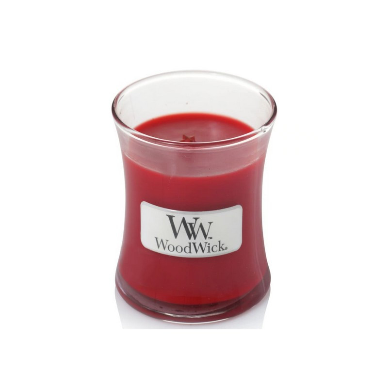 Woodwick - Bougie parfumée Grenade, Woodwick Petit Modèle - Woodwick