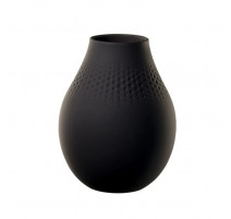 Vase Manufacture Collier Noir Perle haut, Villeroy & Boch