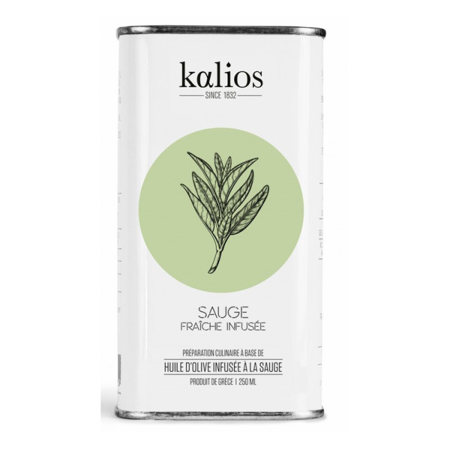 Huile d'Olive Infusée à la Sauge, Kalios