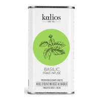 Huile d'Olive Infusée au Basilic, Kalios