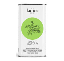 Huile d'Olive Infusée au Basilic, Kalios