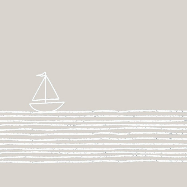 20 serviettes en papier Pure Sailing Taupe, PaperProduct Design