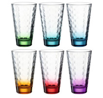 Coffret 6 chopes assorties Optic Color, Léonardo