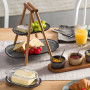Plat de service  32 x 18 cm Matera Gris, Leonardo