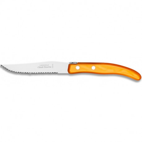 couteau à steak berlingot orange, claude dozorme - dozorme