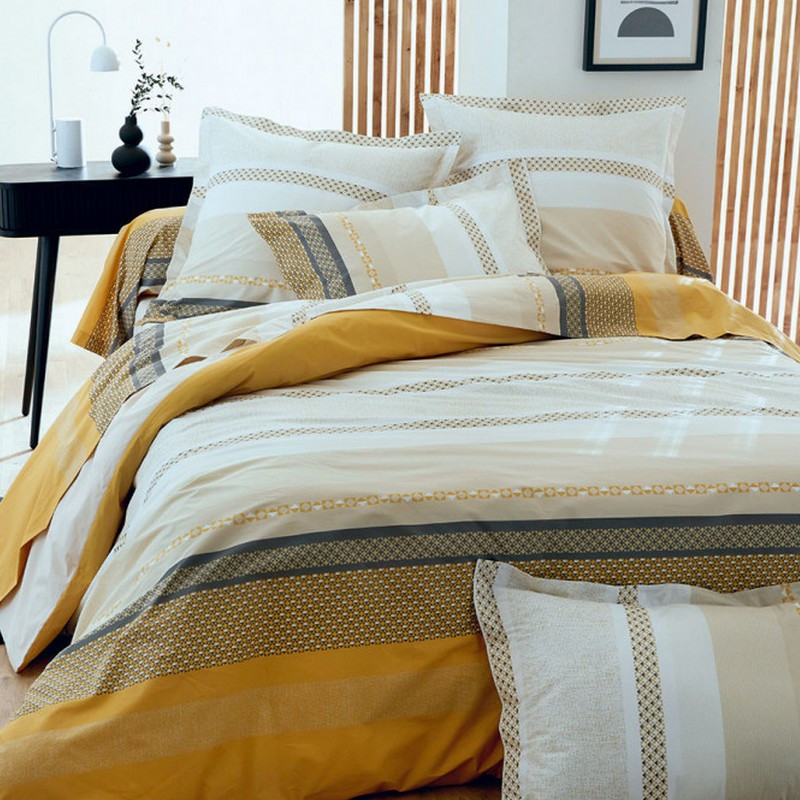Tradilinge - Housse de Couette Marlow Miel, Tradilinge 240 x 220 cm - Tradilinge