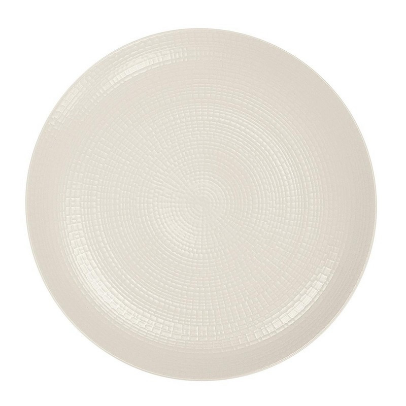 assiette plate modulo nature kaolin, degrenne paris - guy degrenne