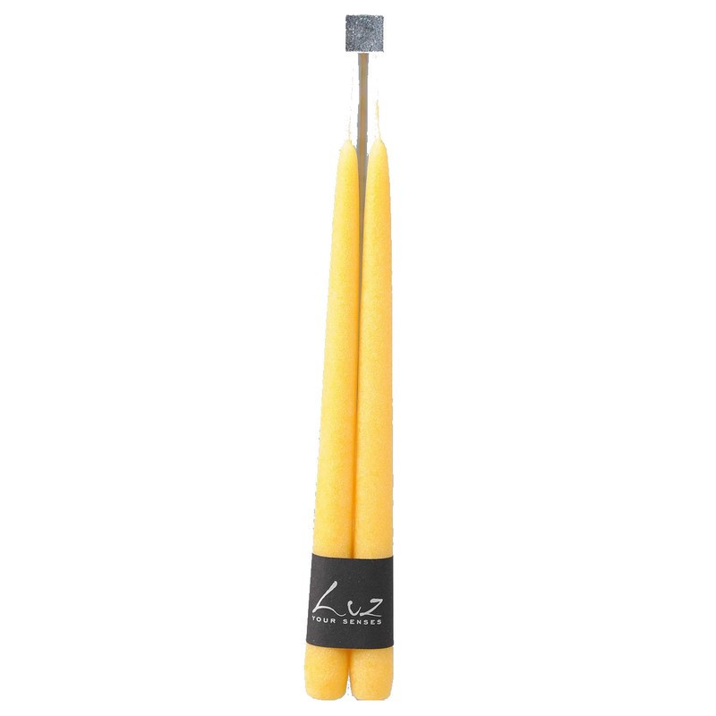 Rasteli - Set 2 flambeaux Velours, Rasteli Ocre - Rasteli