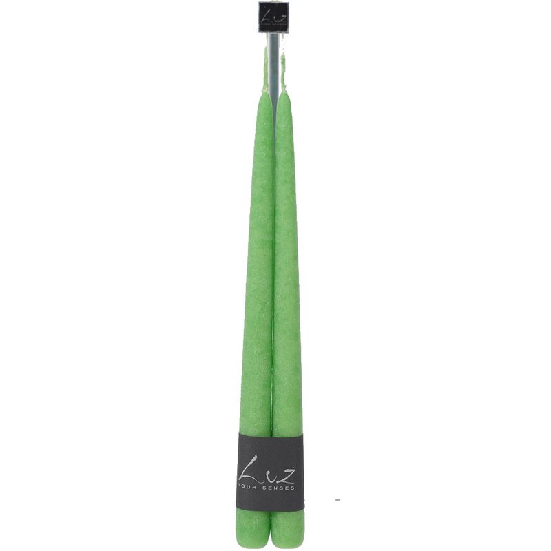 Rasteli - Set 2 flambeaux Velours, Rasteli Vert - Rasteli