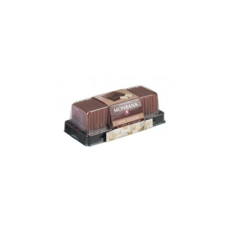 Carré chocolat noir-nougat x24, Monbana
