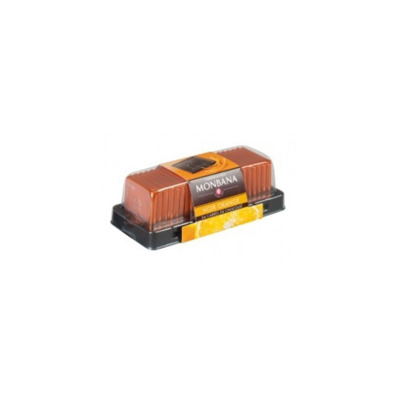 Carré chocolat noir orange x24, Monbana