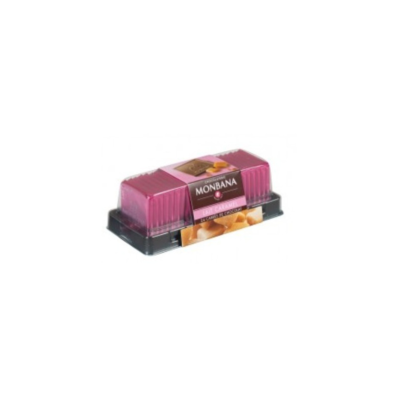 Carré chocolat lait caramel x24, Monbana