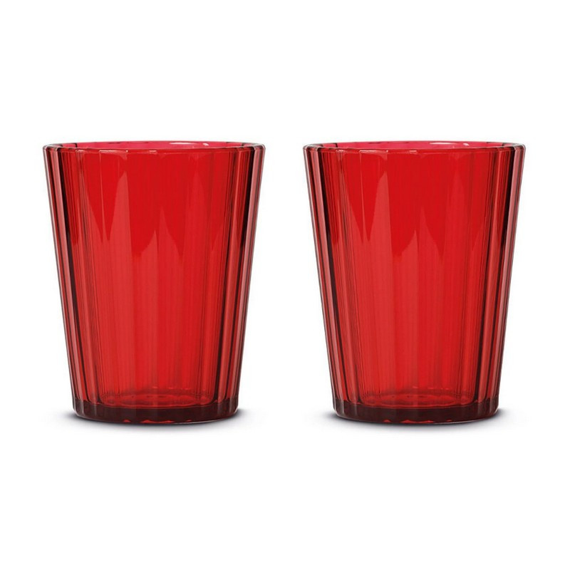 set de 2 gobelets acrylique new york, wd lifestyle rouge - wd lifestyle