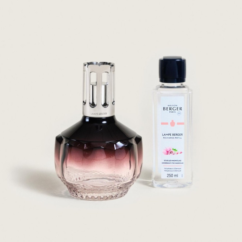 Coffret lampe Berger Molécule Couleur Prune de Maison Berger