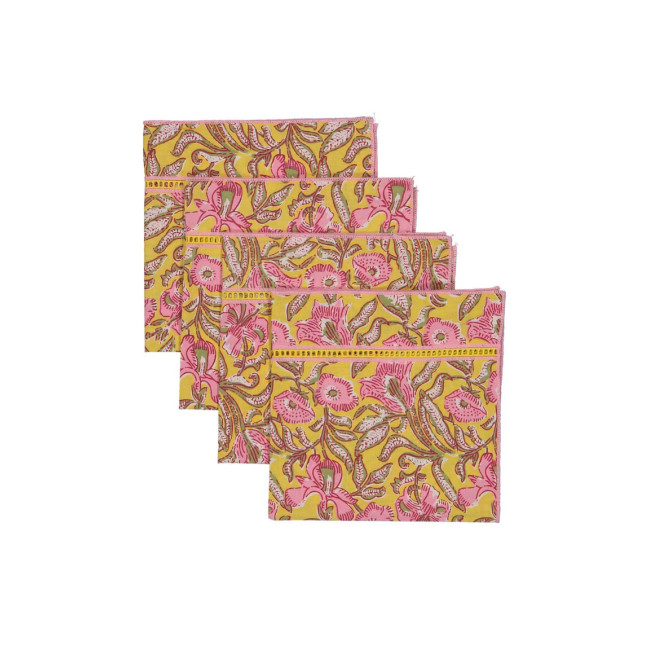 Serviettes de table Carlotta Lemon Patchouli Spring, LOUISE MISHA