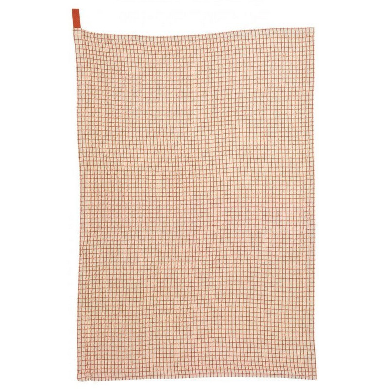 torchon nid d'abeilles bicolore mumba 50 x 70 cm, vivaraise marmelade - vivaraise