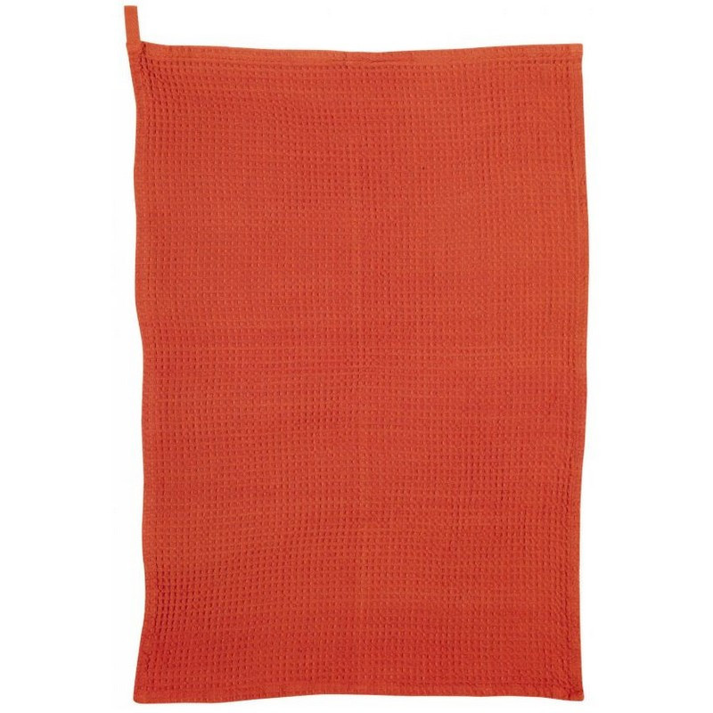 torchon nid d'abeilles uni mumba 50 x 70 cm, vivaraise marmelade - vivaraise